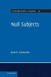 Null Subjects (eBook, ePUB) - Bild 1