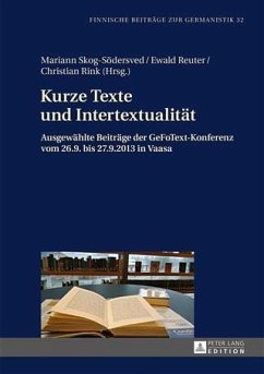 Kurze Texte und Intertextualitaet (eBook, PDF)
