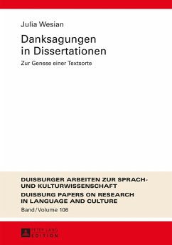 Danksagungen in Dissertationen (eBook, PDF) - Wesian, Julia
