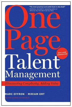 One Page Talent Management, with a New Introduction (eBook, ePUB) - Effron, Marc; Ort, Miriam