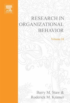 Research in Organizational Behavior (eBook, PDF) Cover Research in Organizational Behavior (eBook, PDF)