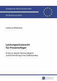 Leistungsschutzrecht fuer Presseverleger (eBook, PDF)
