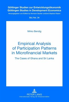 Cover Empirical Analysis of Participation Patterns in Microfinancial Markets (eBook, PDF)