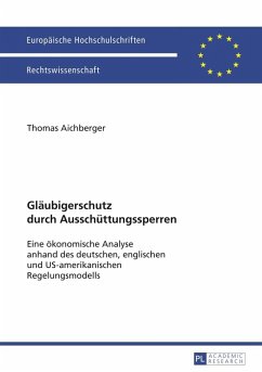 Glaeubigerschutz durch Ausschuettungssperren (eBook, PDF) - Aichberger, Thomas