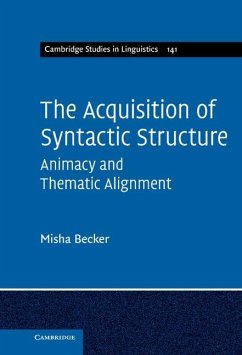 Acquisition of Syntactic Structure (eBook, ePUB) - Becker, Misha