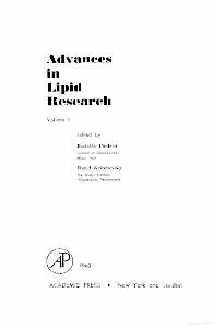 Cover Advances in Lipid Research (eBook, PDF)
