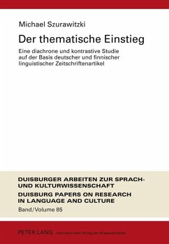 Der thematische Einstieg (eBook, PDF) - Szurawitzki, Michael