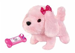 Simba 105893237 - Chi Chi Love Little Puppy, Hundewelpe, Plüschtier, rosa, 17 cm , batteriebetrieben