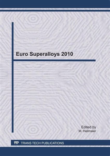 Euro Superalloys 2010 (eBook, PDF) Euro Superalloys 2010 (eBook, PDF)