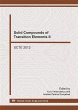 Solid Compounds of Transition Elements... - Bild 1