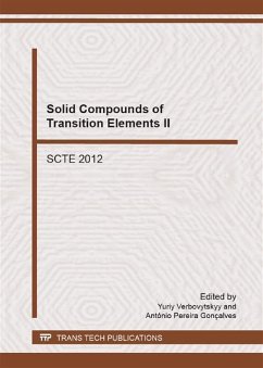 Cover Solid Compounds of Transition Elements II (eBook, PDF)