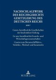 Nachschlagewerk des Reichsgerichts - Gesetzgebung des Deutschen Reichs (eBook, PDF)