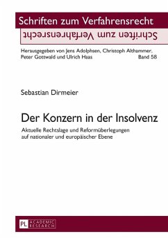 Der Konzern in der Insolvenz (eBook, ePUB) - Sebastian Dirmeier, Dirmeier
