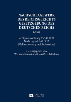 Nachschlagewerk des Reichsgerichts - Gesetzgebung des Deutschen Reichs (eBook, ePUB)