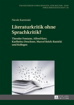 Literaturkritik ohne Sprachkritik? (eBook, ePUB) - Nicole Kaminski, Kaminski