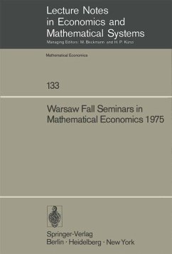 Cover Warsaw Fall Seminars in Mathematical Economics 1975 (eBook, PDF)