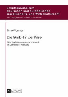 Die GmbH in der Krise (eBook, ePUB) - Timo Wanner, Wanner