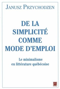 De la simplicite comme mode d'emploi (eBook, PDF)