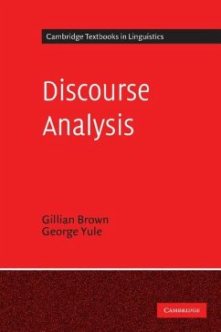 Discourse Analysis (eBook, ePUB) - Brown, Gillian