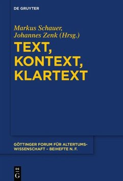Text, Kontext, Klartext (eBook, ePUB)