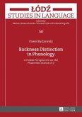 Backness Distinction in Phonology (eBook, ePUB)