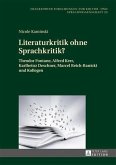 Literaturkritik ohne Sprachkritik? (eBook, PDF)