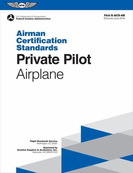 Private Pilot Airman Certification Standards Airplane: Faa S Acs 6b