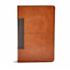 CSB Single-Column Personal Size Bible, Tan/Black Leathertouch - Csb Bibles By Holman