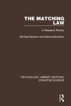 The Matching Law - Davison, Michael; McCarthy, Dianne