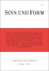 Sinn und Form 4/2018 - Gumpert, Martin