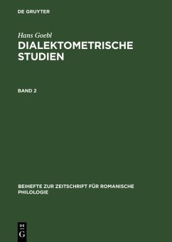 Hans Goebl: Dialektometrische Studien. Band 2 (eBook, PDF) - Goebl, Hans