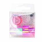 Mini Mirror Tape Set, Weiss/Pink