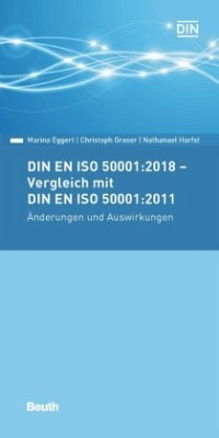DIN EN ISO 50001:2018 - Vergleich mit DIN EN ISO 50001:2011, Änderungen und Auswirkungen - Eggert, Marina;Graser, Christoph;Harfst, Nathanael
