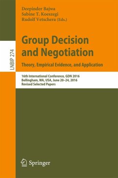 Group Decision and Negotiation: Theory, Empirical Evidence, and Application (eBook, PDF)