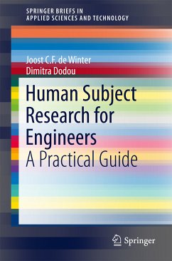 Human Subject Research for Engineers (eBook, PDF) - de Winter, Joost C.F.; Dodou, Dimitra