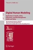 Digital Human Modeling. Applications in Health, Safety, Ergonomics, and Risk Management: Health and Safety (eBook, PDF)