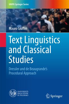 Text Linguistics and Classical Studies (eBook, PDF) - Giuffrè, Mauro
