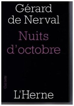 Les nuits d'octobre - Nerval, Gérard de