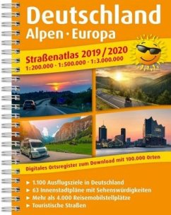 PUBLICPRESS Straßenatlas Deutschland, Alpen, Europa 2019 / 2020