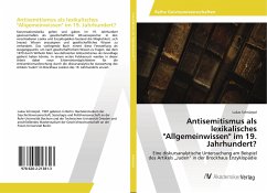 Cover Antisemitismus als lexikalisches 