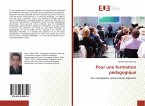 Pour une formation pédagogique