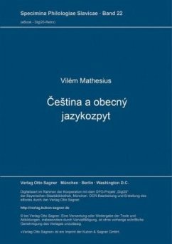 Cestina a obecný jazykozpyt - Mathesius, Vilém