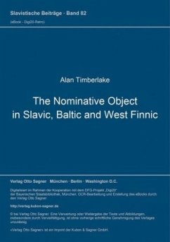 The Nominative Object in Slavic, Baltic, and West Finnic - Timberlake, Alan