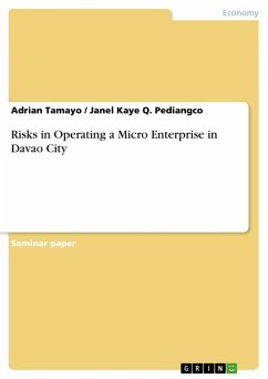 Risks in Operating a Micro Enterprise in Davao City - Pediangco, Janel Kaye Q.;Tamayo, Adrian