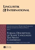 Formal Description of Slavic Languages: The Ninth Conference (eBook, PDF)
