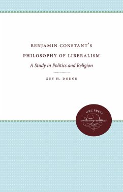 Cover Benjamin Constant's Philosophy of Liberalism (eBook, ePUB)