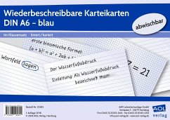 Wiederbeschreibbare Karteikarten DIN A6 - blau