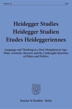 Heidegger Studies / Heidegger Studien / Etudes Heideggeriennes.