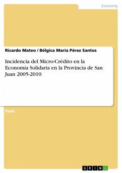 Incidencia del Micro-Crédito en la Economía Solidaria en la Provincia de San Juan 2005-2010 - Pérez Santos, Bélgica María; Mateo, Ricardo