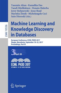 Machine Learning and Knowledge Discovery in Databases (eBook, PDF)